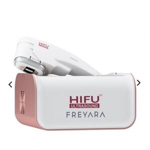 FreYara HIFU Ultrasound Facial Device in White and Rose Gold